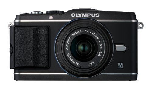 【中古】 OLYMPUS オリンパス ミラーレス一眼 PEN E-P3 レンズキット ブラック E-P3 LKIT BL_画像1