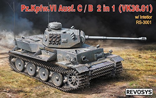 【中古】 レボシス 1/35 ドイツ軍 Pz.Kpfw.6 C/B型 VK.36.01 2in1 インテリア付き プラモ_画像1