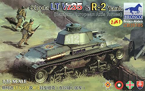 【中古】 ブロンコモデル 1/35 チェコ シュコダLTVz35軽戦車 & ルーマニア R2戦車 2タイプ選択式 プラモ_画像1