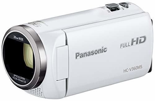 【中古】 Panasonic パナソニック HDビデオカメラ V360MS 16GB 高倍率90倍ズーム ホワイト HC_画像1