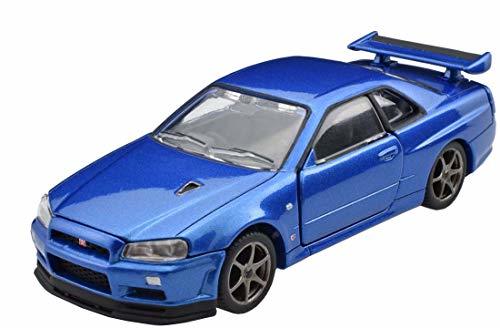 [ б/у ] Tomica premium RS Nissan Skyline GT-R V-spec II Nur ( Bay боковой голубой )