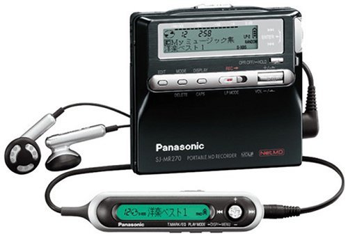 【中古】 Panasonic パナソニック SJ-MR270-K ポータブルMDプレーヤー ブラック