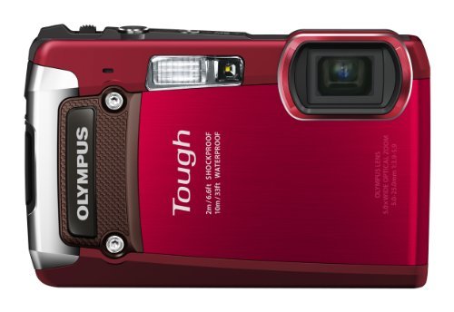 【中古】 OLYMPUS オリンパス デジタルカメラ TG-820 レッド 10m防水 2m耐落下衝撃 -10℃耐低温_画像1