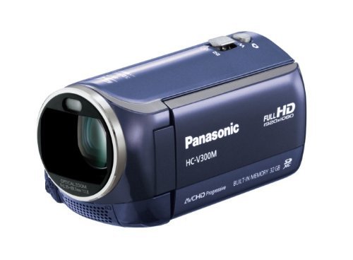 【中古】 パナソニック デジタルハイビジョンビデオカメラ V300 内蔵メモリー32GB ネイビーブルー HC-V300_画像1