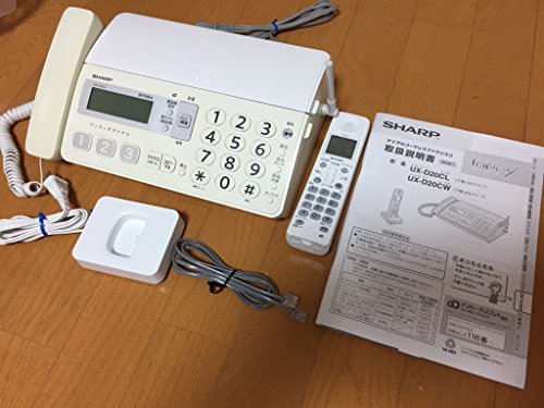 【中古】 SHARP シャープ デジタルコードレスファックス 子機1台付き ホワイト系 UX-D20CL-W