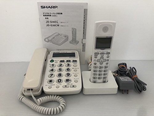 【中古】 シャープ デジタルコードレス電話機 子機1台付き 1.9GHz DECT準拠方式 JD-G30CL