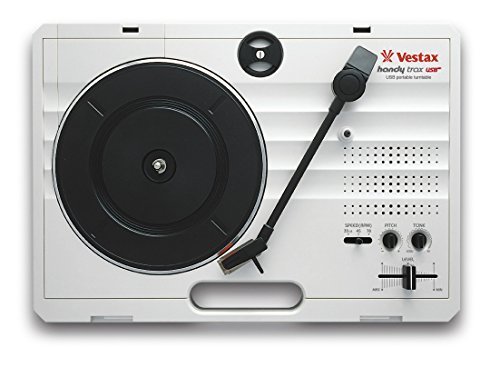 【中古】 Vestax ポータブルターンテーブル handytrax USB WHITE ホワイト USB出力機能 スピ