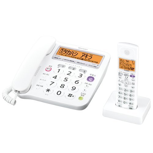 【中古】 SHARP シャープ デジタルコードレス電話機 子機1台付き 1.9GHz DECT準拠方式 JD-V36CL_画像1