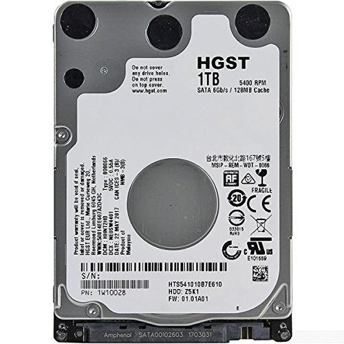 【中古】 HGST 日立 2.5inch HDD 1TB SATA 7mm厚 128MBキャッシュ HTS541010B