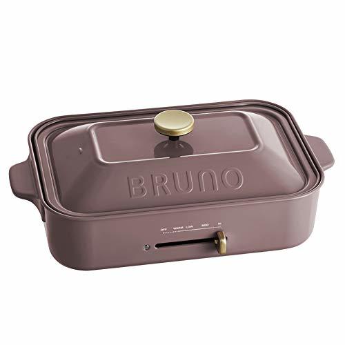 【中古】 BRUNO ブルーノ コンパクトホットプレート 本体 プレート2種 たこ焼き 平面 パープル これ1台 蓋 ふ