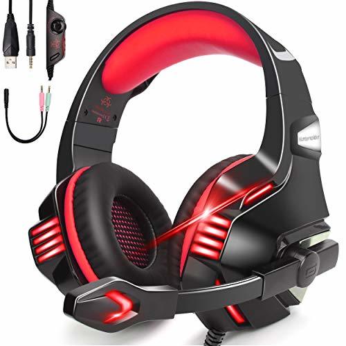 [ б/у ] Hunterspiderge-ming headset ps4 бас усиленный LED Mike имеется PC для 