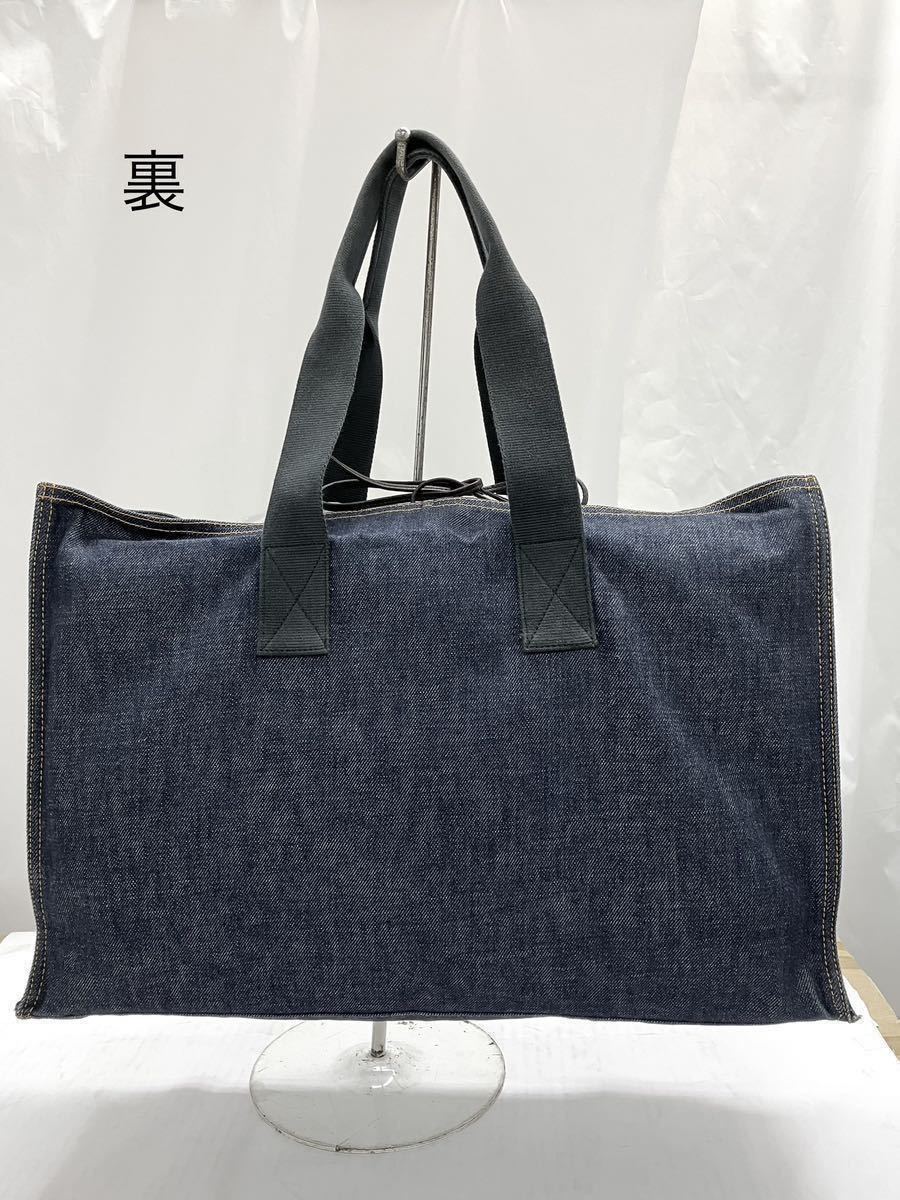 中古 ミュウミュウ miu miu デニムトートバッグ ハンドバッグ NVY/無地 147163_画像2