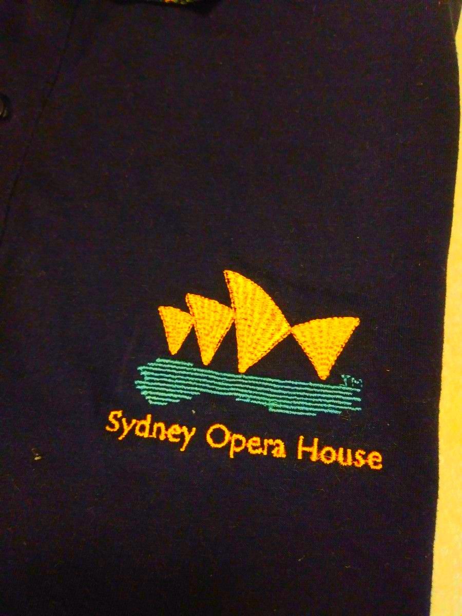 半袖ポロシャツ◆Sydney Opera Houseオペラハウス◆M◆大きめ◆ブラック◆made in Australia◆未使用