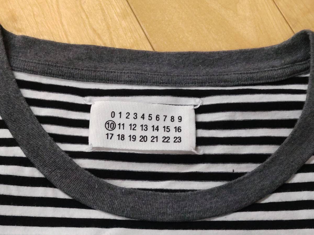 メゾンマルジェラ 　Maison Margiela⑩　ボーダーＴシャツ　サイズＳ_画像3