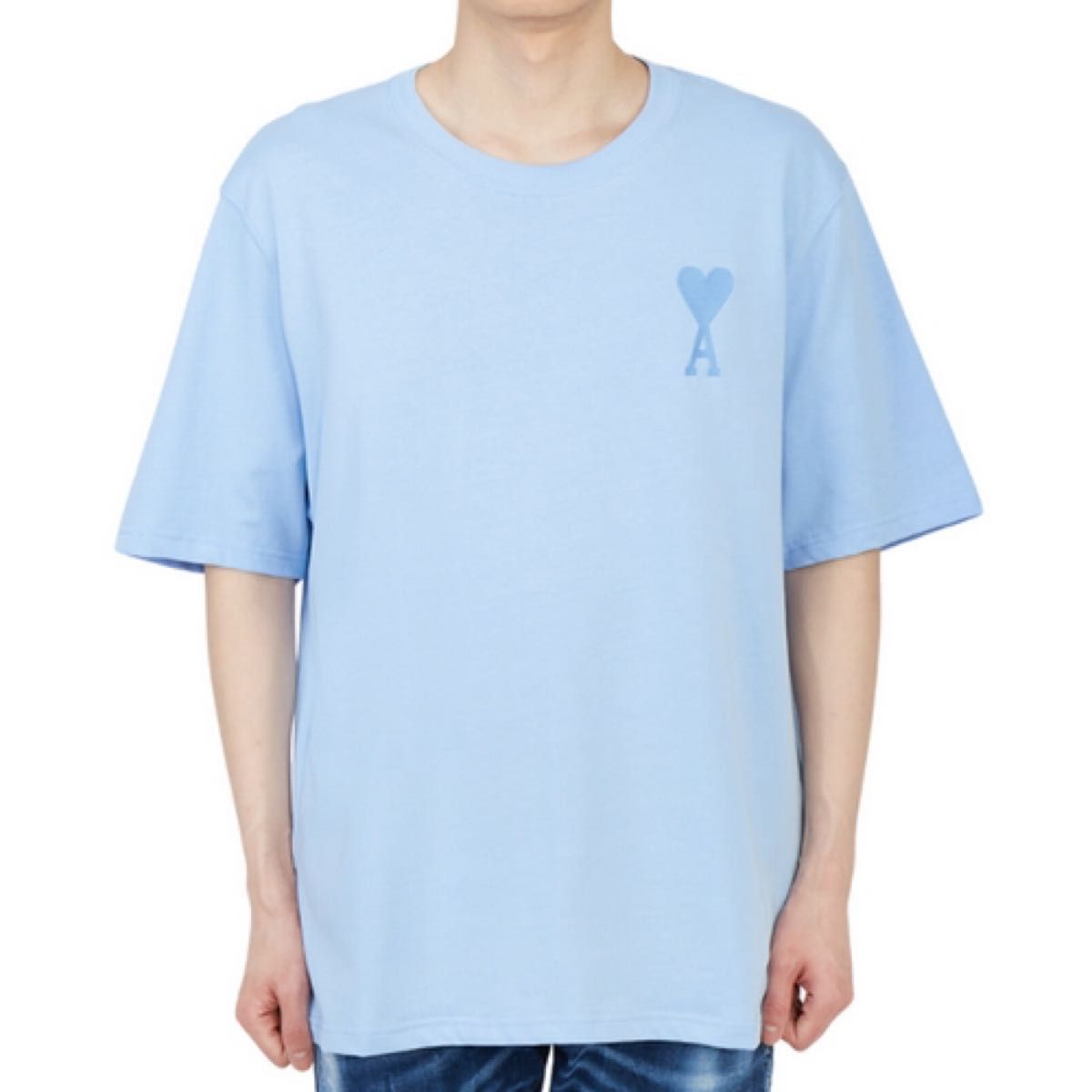 新品amiアミアレクサンドルマテュッシ ハートロゴ刺繍Tシャツ XS