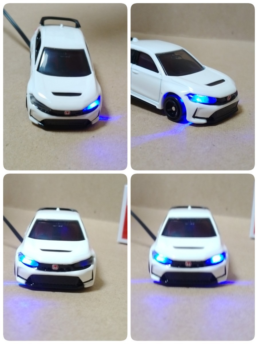  dummy scanner CIVIC type R FL5 K20C white 2022 Honda LED 12V 2 light blinking anti-theft minicar prompt decision 