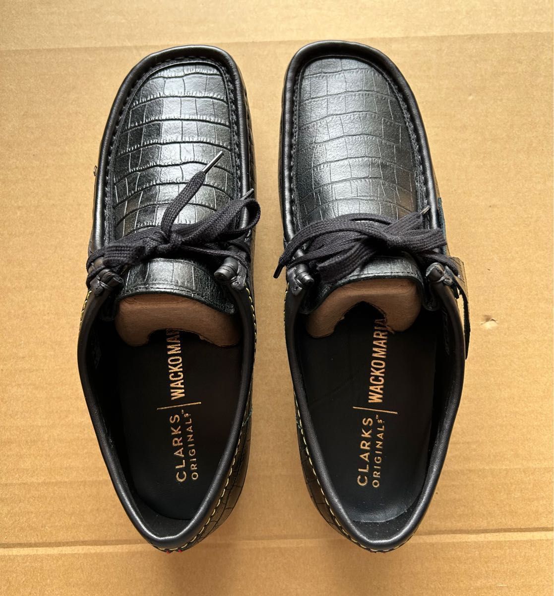 WACKO MARIA & CLARKS CROCODILE EMBOSSED LEATHER WALLABEE 25.5cm