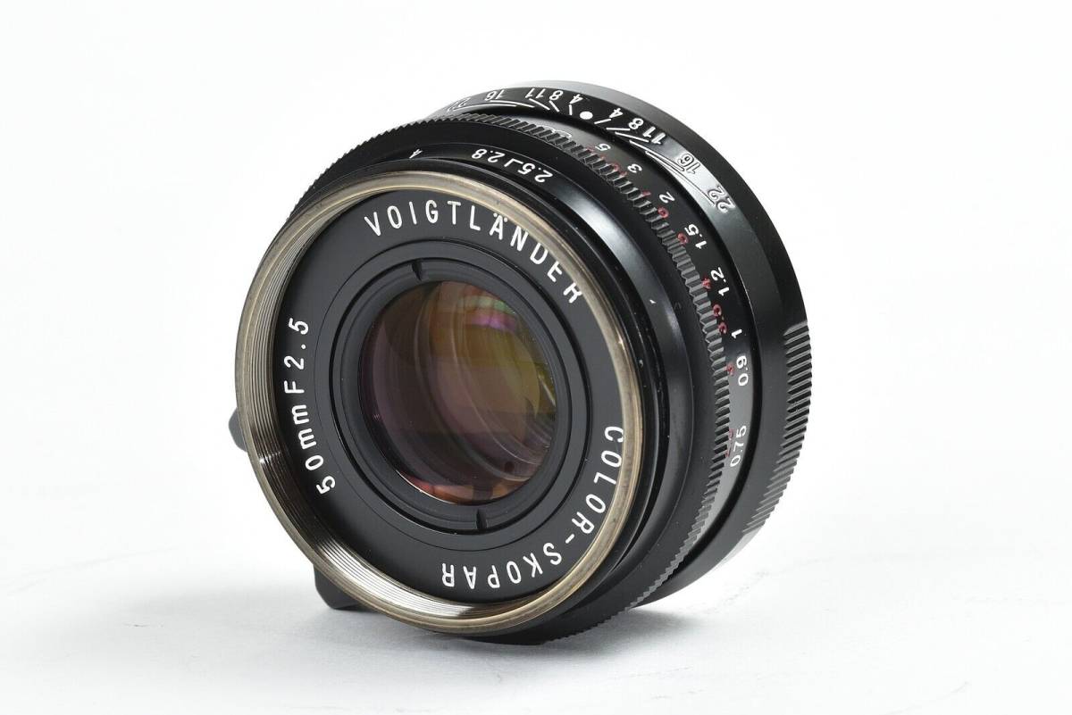 ★良品★Voigtlander フォクトレンダー color skopar カラースコパー 50mm F2.5 ブラック ライカLマウント♪/m55_画像2