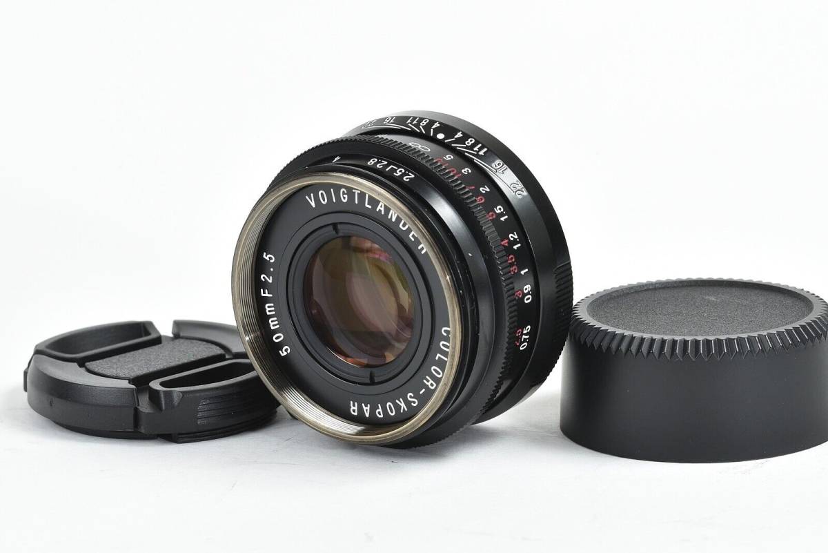 ★良品★Voigtlander フォクトレンダー color skopar カラースコパー 50mm F2.5 ブラック ライカLマウント♪/m55_画像1