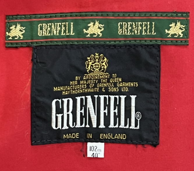 80s Vintage GRENFELL пальто с отложным воротником 40 Англия производства Glenn feruriri Британия 90s