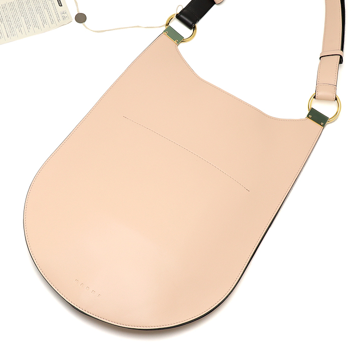  не использовался Marni серьги сумка на плечо SCMP0001Y9 розовый × чёрная кожа MARNI