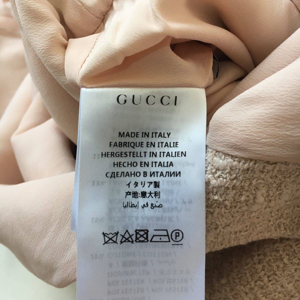 新品未使用　GUCCI グッチ　襟付　ツイード　ワンピース　タグあり　送料無料