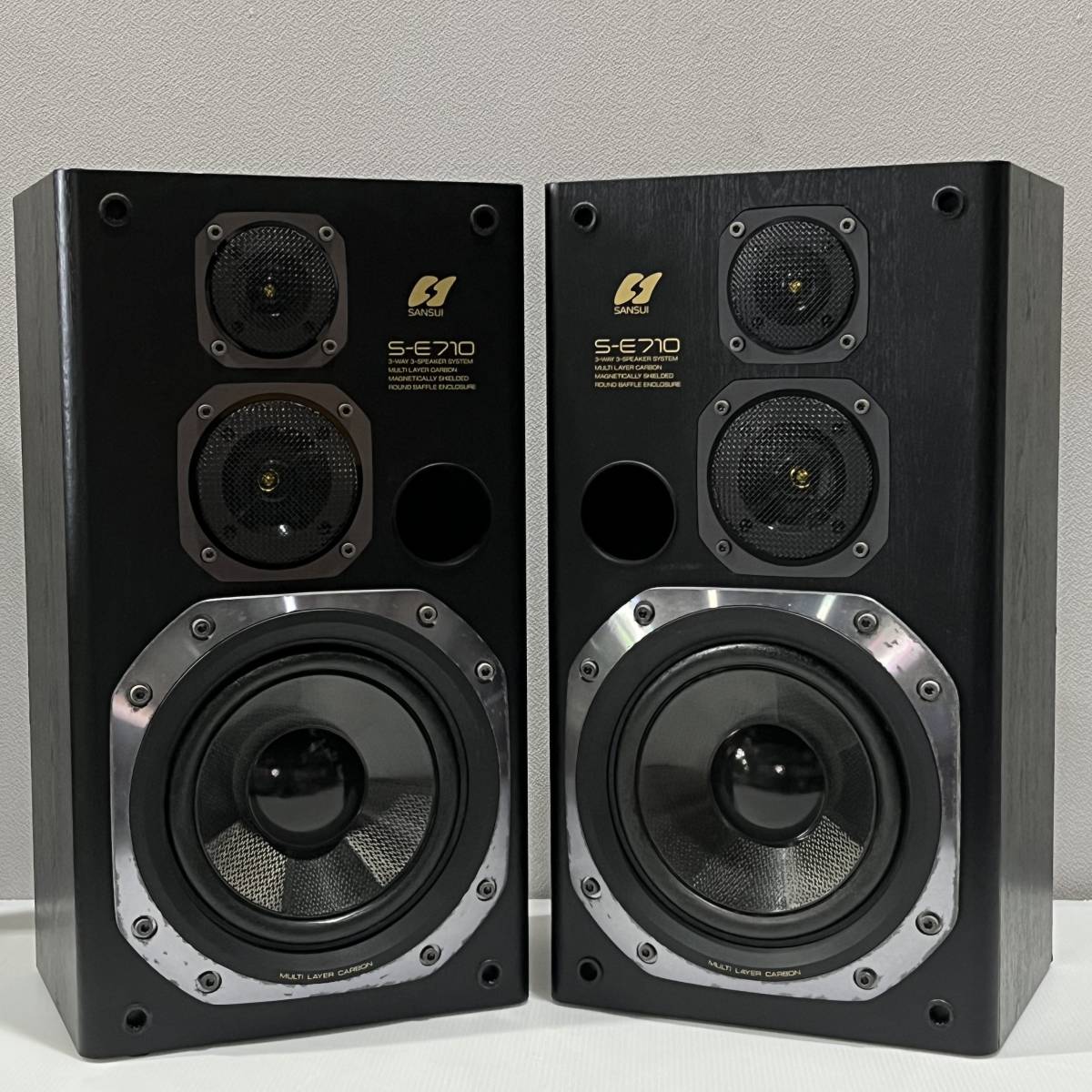 音出し確認済】SANSUI/サンスイ スピーカー ペア S-E710 3WAY 音出し確認済】SANSUI/サンスイ スピーカー ペア S-E710 3WAY