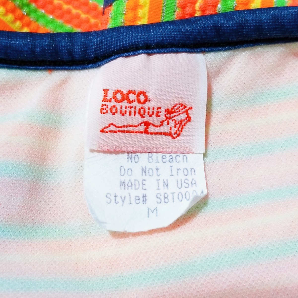 Y558 LOCO BOUTIQUE ロコブティック レディース 水着 ビキニパンツ ショーツ ショートパンツ 2点セット M オレンジ系 自宅クリーニング済_画像9