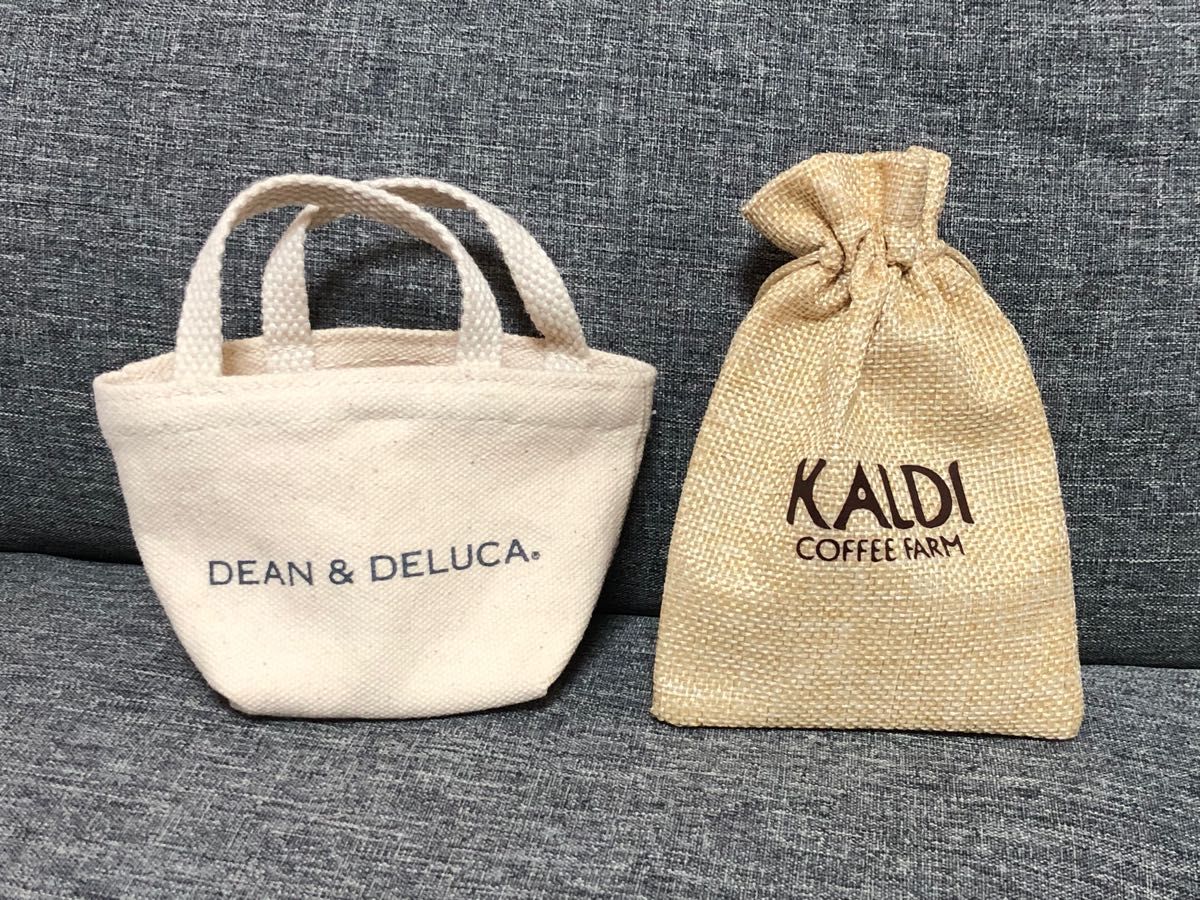 DEAN＆DELUCAミニミニバッグ、 KALDI カルディ巾着