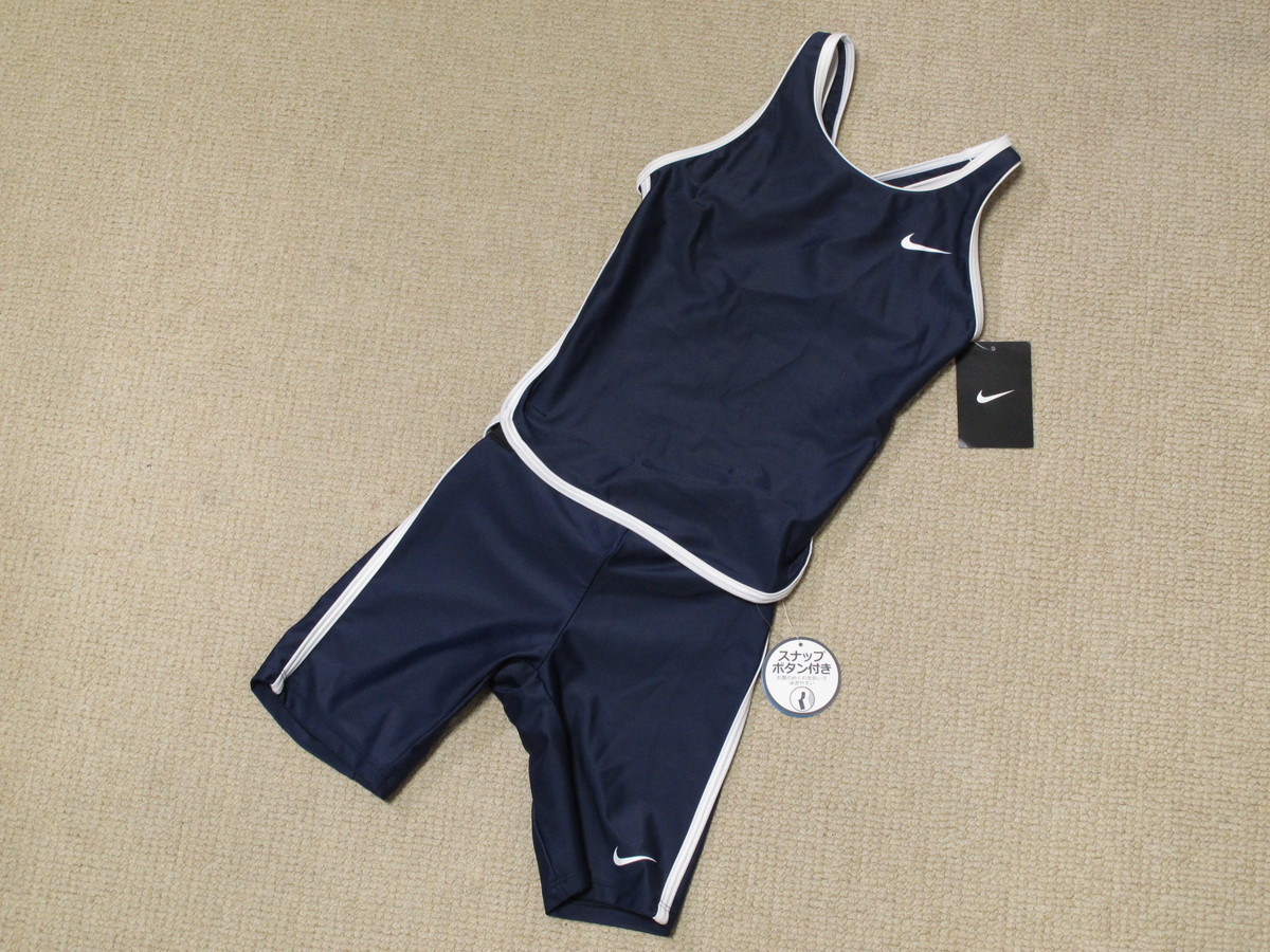 NIKE Nike girls separe-tsu school swimsuit 1981803-01 NVY 120 tag equipped 