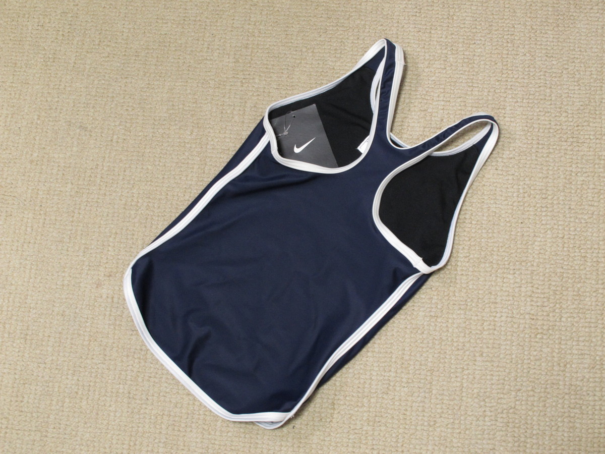 NIKE Nike girls separe-tsu school swimsuit 1981803-01 NVY 120 tag equipped 