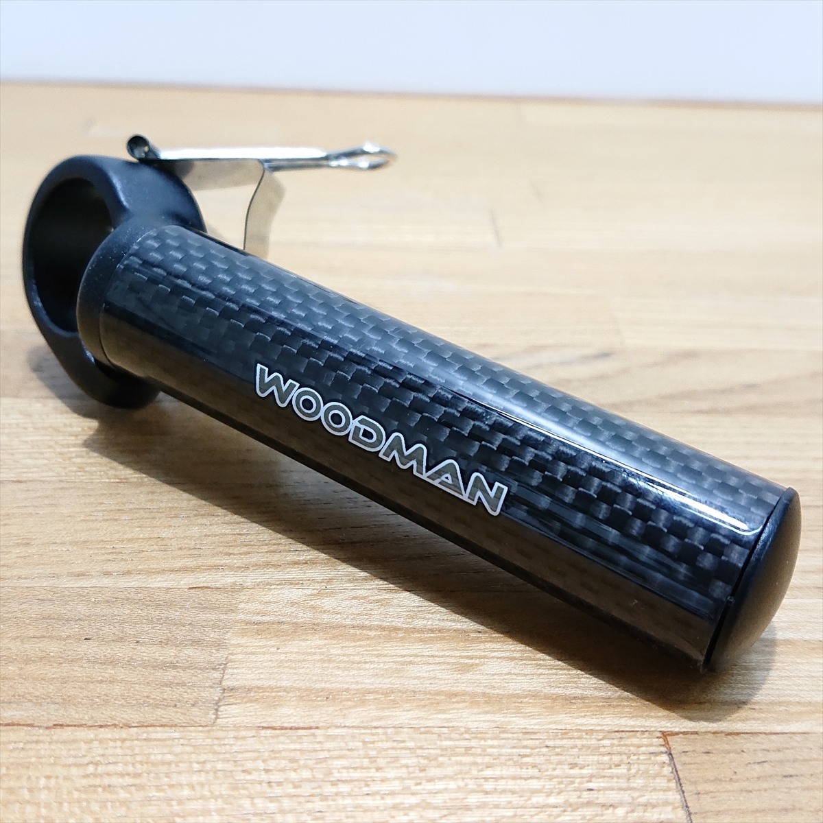  surprised![ stock disposal special price ]WOODMAN bar ends Chupa Carbon L black 