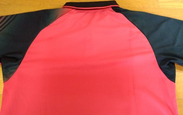 MIZUNO ミズノ レディース プラシャツ ポロシャツ SIZE:L 赤 黒 送料215円～_画像6
