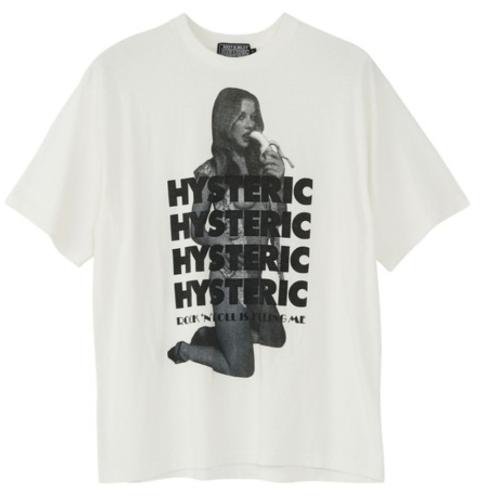 即決 即完売 中古「良品」22SS ヒステリックグラマー MORNING LUCK ガールプリント Tシャツ クリーニング済みの画像1