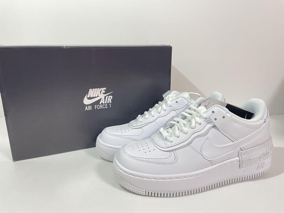 【新品】24.5cm ナイキ エアフォース1シャドウ　WMNS AIRFORCE1 SHADOW　トリプルホワイト_画像2