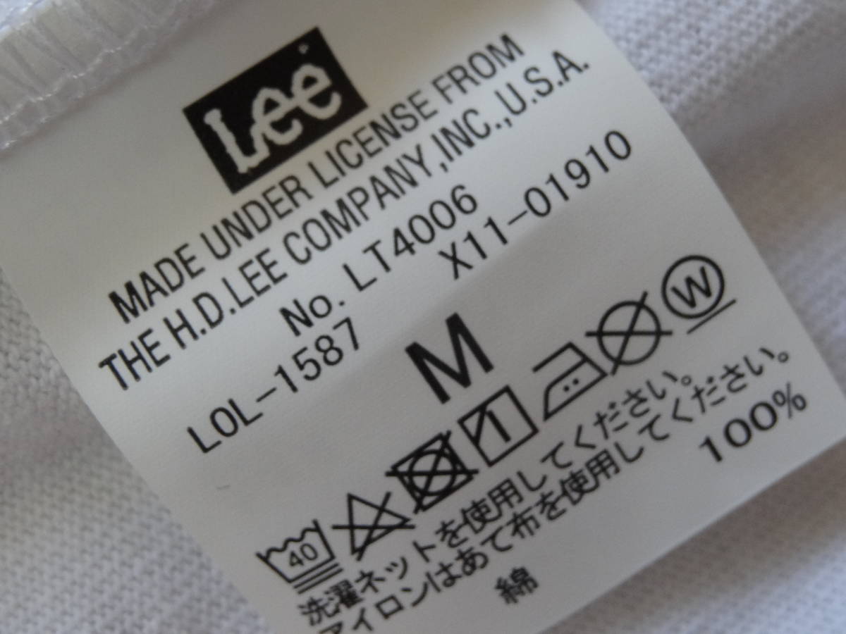 Lee リー 半袖 Tシャツ 白 Mサイズ 胸ポケット(B22)_画像7