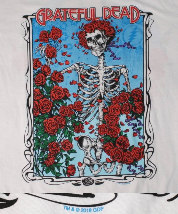 (XL) グレイトフルデッド GRATEFUL DEAD バンドTシャツ BERTHA WHEEL & ROSES オフィシャル新品【メール便可】 [9018034]_画像3