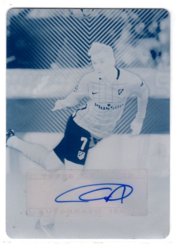 超激レア! Antoine Griezmann (アントワーヌ・グリーズマン) 2016 Topps Champions League Cyan Printing Plate Autograph 1/1!