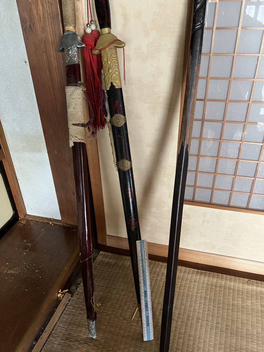 クリアランスストア 日本刀 レトロ 置物 木刀セット 模造刀 日本刀