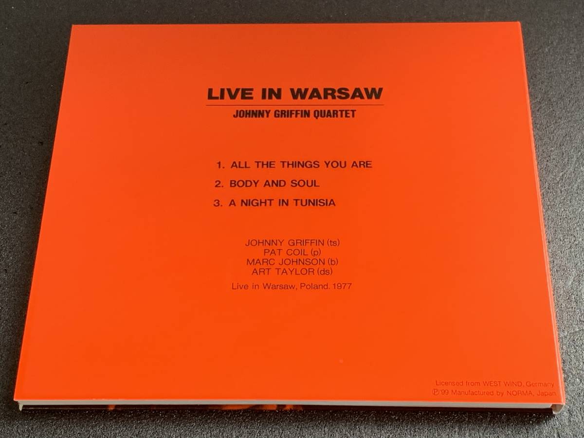 c27) JOHNNY GRIFFIN / LIVE IN WARSAW ジョニー グリフィン_画像2