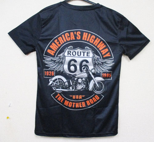 【新品・即決】ROUTE66　Tシャツ　①　XL　ルート66　アメリカ　USA　バイク　ブラック　黒　オレンジ　クリックポスト発送可_画像3