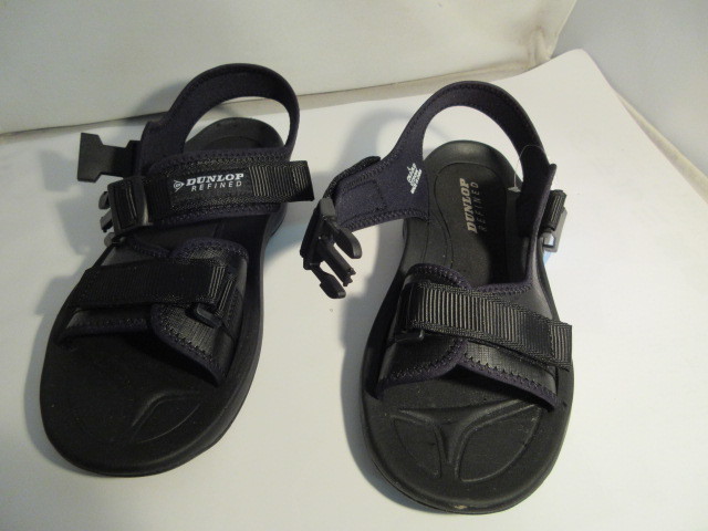  быстрое решение S размер (24,5cm) мужской сандалии спорт сандалии Dunlop li штраф doS401 широкий легкий чёрный цвет 