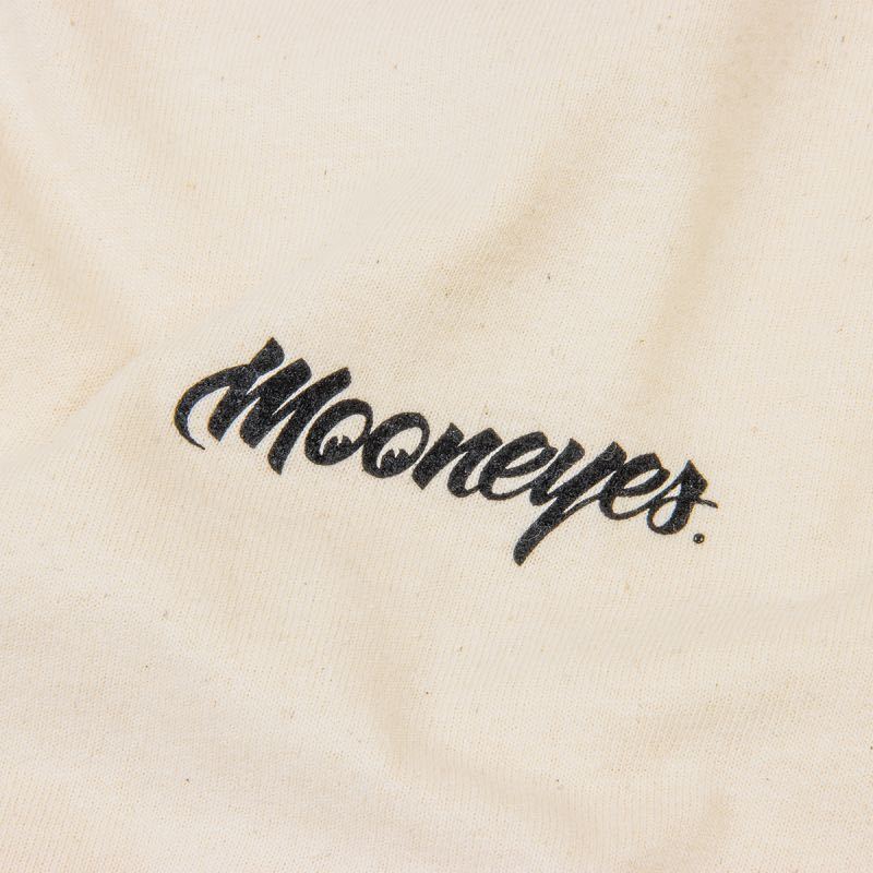 MOONEYES ロゴ Tシャツ Ｍサイズ mooneyes ムーンアイズ ナチュラル ナチュラルカラー 送料込み ムーン