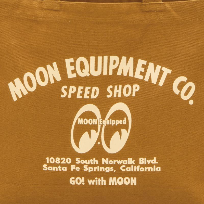 送料込み MOON Equipment Co. Speed Shop トートバッグ キャメル ブラウン 茶色 mooneyes ムーンアイズ キャンバス