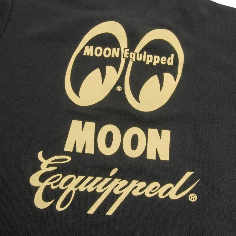 MOON Equipped ポロシャツ XLサイズ mooneyes ムーンアイズ black ブラック 黒 送料込み ムーン イクイップド アイボリー 文字 筆記体の画像2