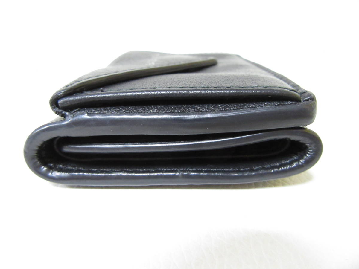 T8151☆【SALE】バレンシアガ BALENCIAGA ペーパー 3つ折り財布 / ミニウォレット【391446】ブラック MADE IN ITALY 品 送料無料 2