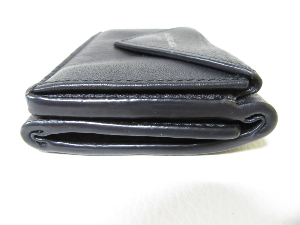 T8151☆【SALE】バレンシアガ BALENCIAGA ペーパー 3つ折り財布 / ミニウォレット【391446】ブラック MADE IN ITALY 品 送料無料 3