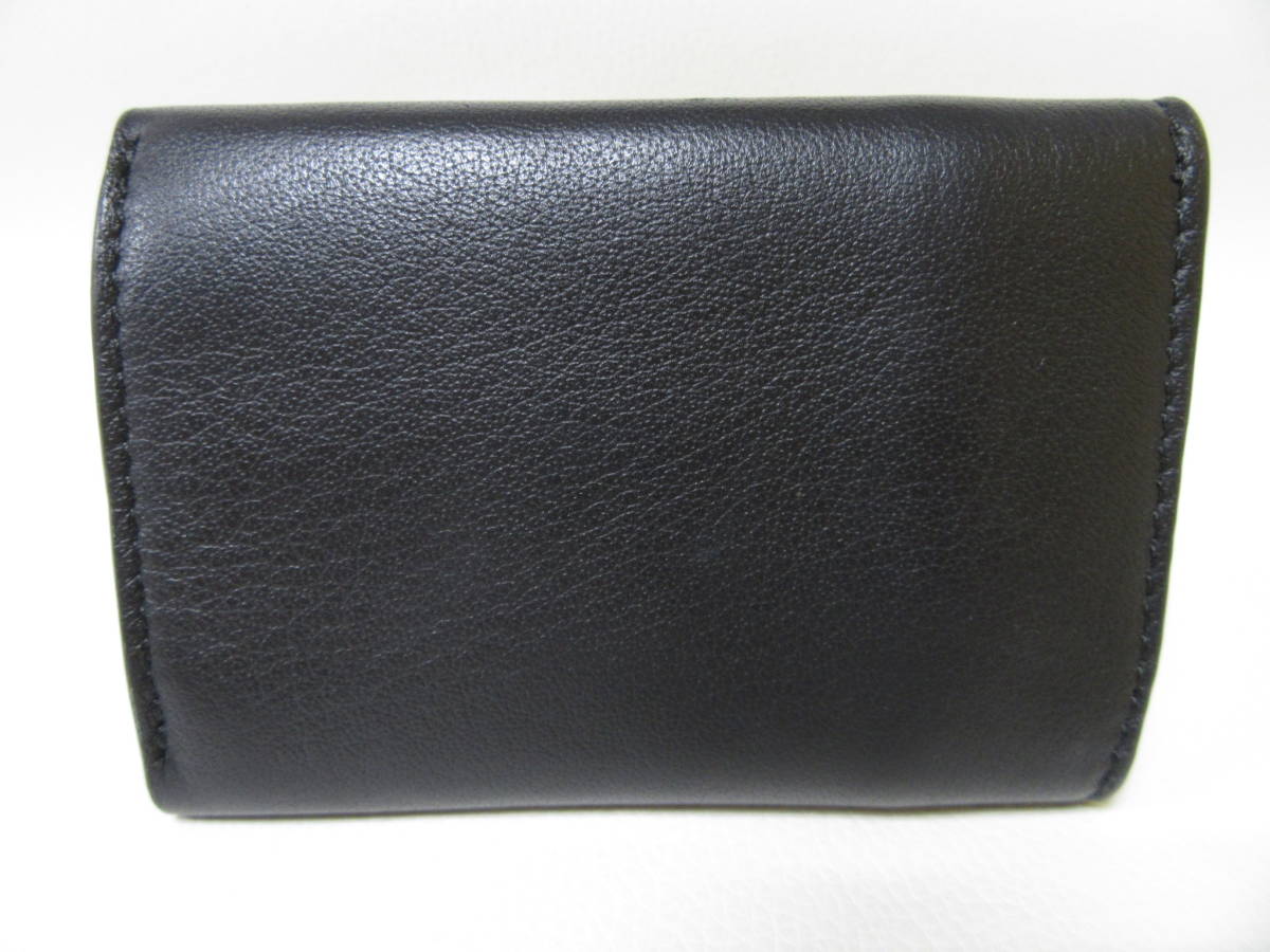 T8151☆【SALE】バレンシアガ BALENCIAGA ペーパー 3つ折り財布 / ミニウォレット【391446】ブラック MADE IN ITALY 中古品 送料無料_画像2