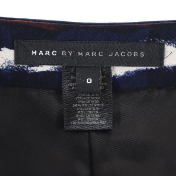 マークバイマークジェイコブス ミニ チェック柄 スカート 0 ネイビー系 MARC BY MARC JACOBS レディース 230729_画像7