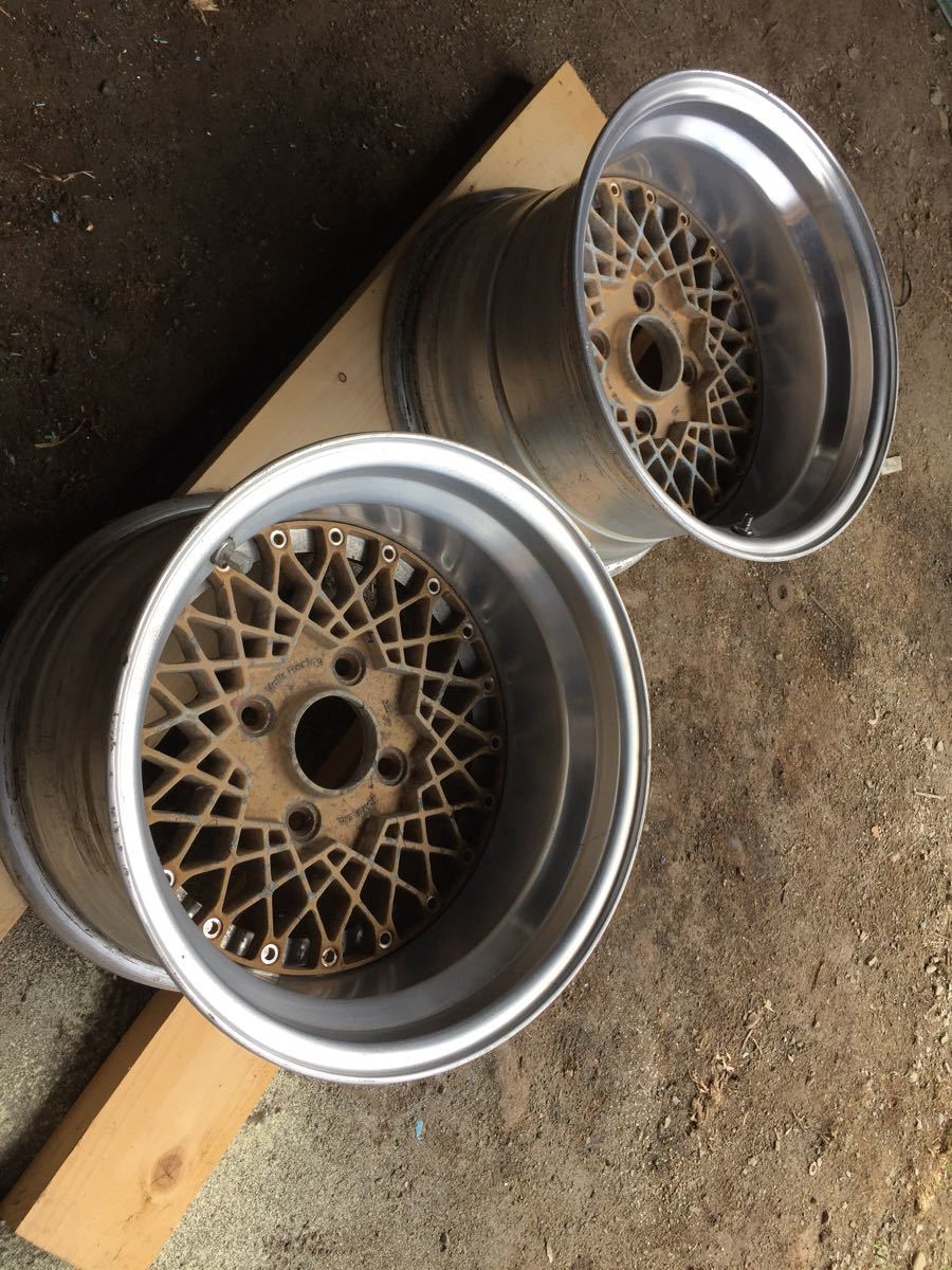 舊車Bork deep rim 9j稀有g x 51 g x 61 g x 71 g z 10 ae 86 旧車 ボルク 深リム 9j 当時 希少 gx51 gx61 gx71 gz10 ae86 